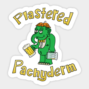 Plastered Pachyderm (clean version) Sticker